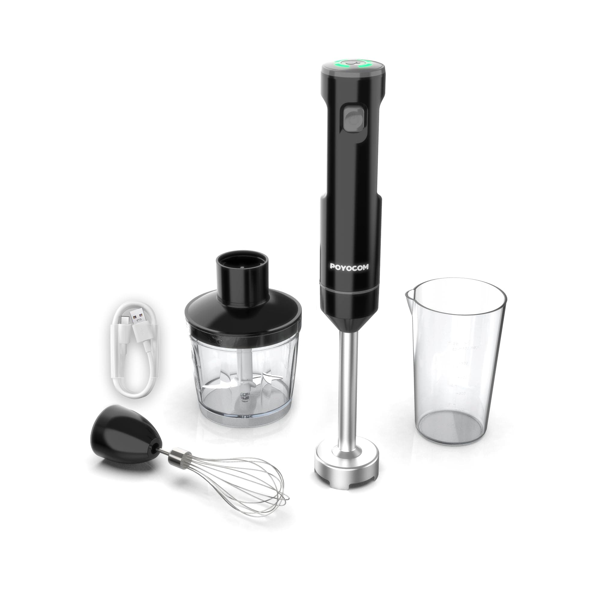 🔋🥣 Kabelloser Stabmixer: POYOCOM Akku-Stabmixer mit TYP-C-Kabel 🥣🔋
