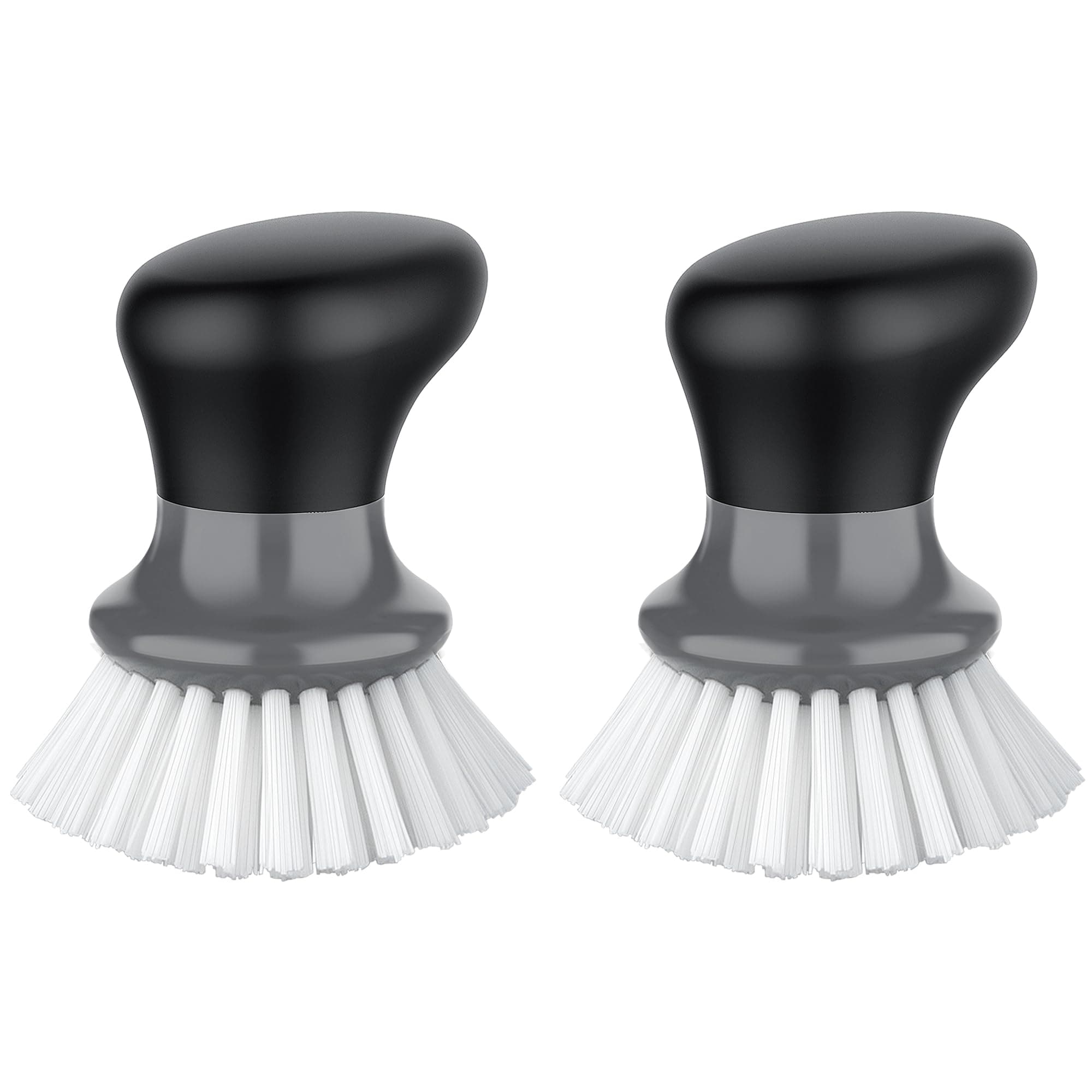 🌟 MR.SIGA Spülbürste mit ergonomischem Griff, Handflächenbürste für Geschirr, Töpfe, Pfannen zur Küchen Reinigung, Grau, 2 Stücke 🌟