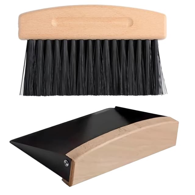 🧹🖤 Tischbesen und Kehrschaufel Set - Mini Kehrset für Küche und Wohnzimmer 🖤🧹