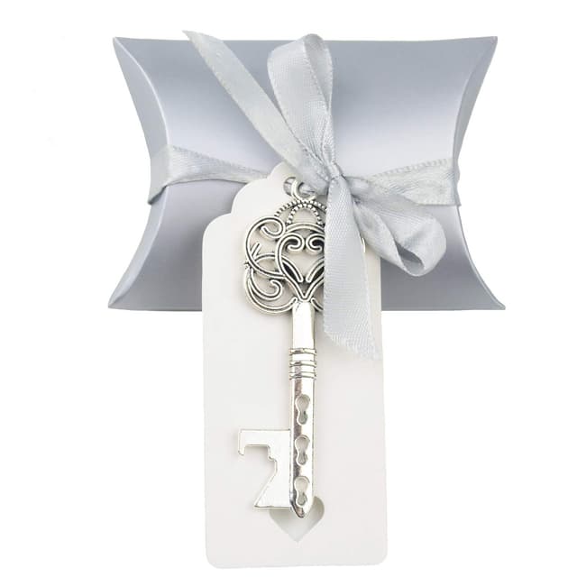 Makhry 50 Stücke Vintage Schlüssel-Flaschenöffner Hochzeit Set 🗝️