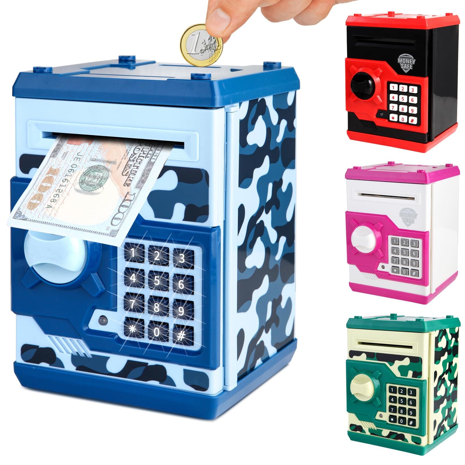 Pup Go Elektronische Spardose für Kinder mit Passwort & Automatischem Geldeinzug 🏧