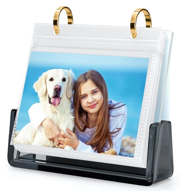 📸📔 ZEEYUAN Tisch Fotoalbum 13x18 - Schreibtisch Fotobuch aus Acryl