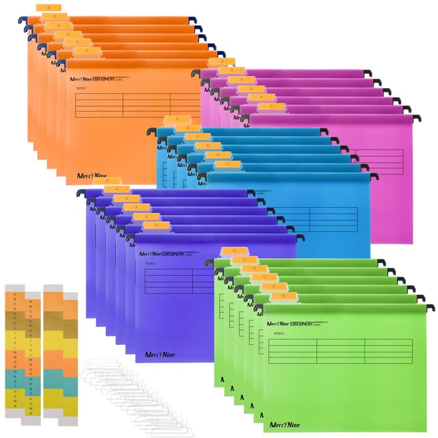 MerryNine A4-Hängemappen, 30 Stück, Polypropylen-Aktenschrank 📁🌈