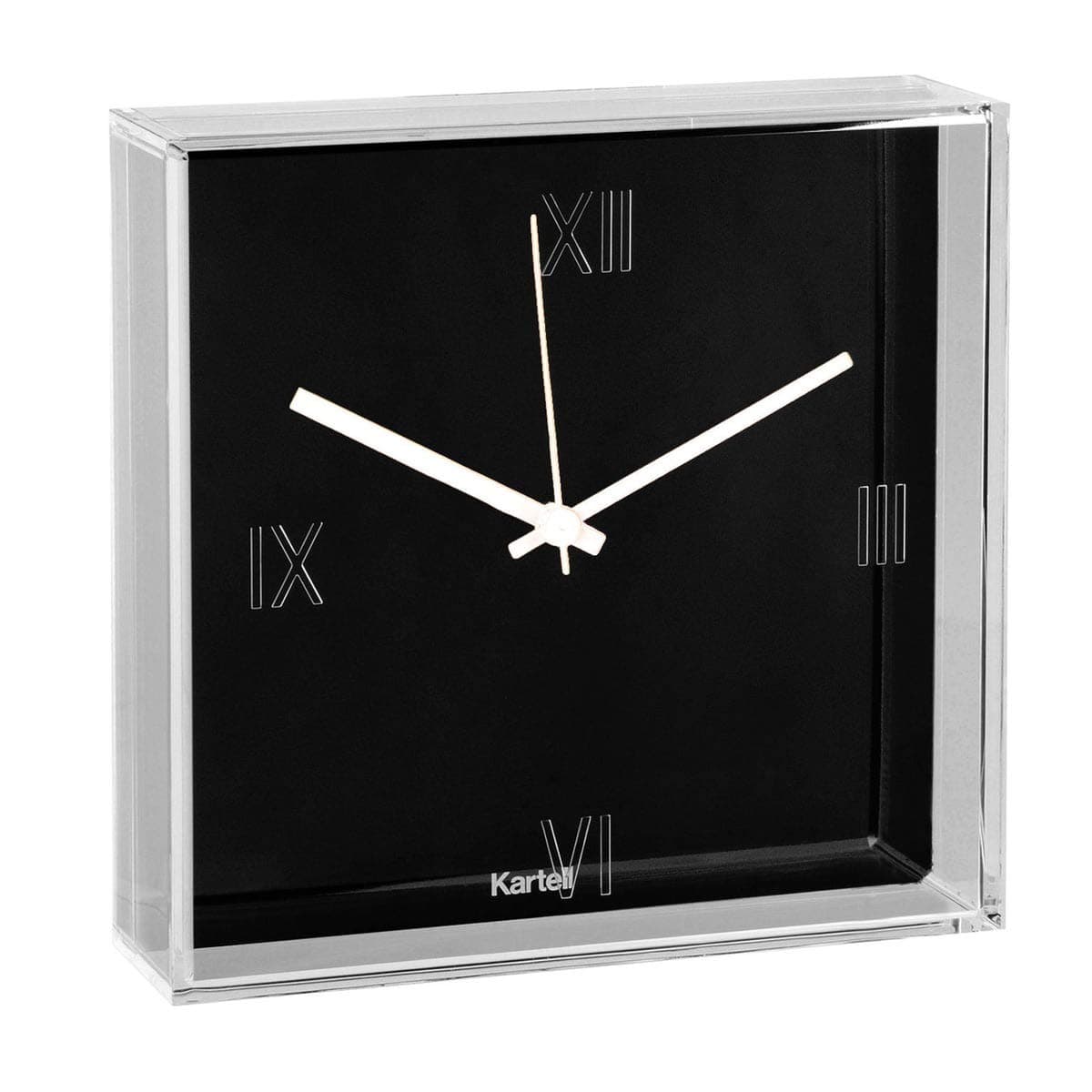 🕰️ Kartell Tic und Tac Uhr, Plastik, schwarz, 30 x 30 cm - Sonderangebot!