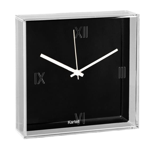🕰️ Kartell Tic und Tac Uhr, Plastik, schwarz, 30 x 30 cm - Sonderangebot!