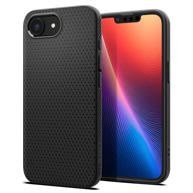 📱 Spigen für iPhone 16e Hülle [rutschfest] Liquid Air Case Handyhülle Schutzhülle Cover Dünn Slim -Matte Black