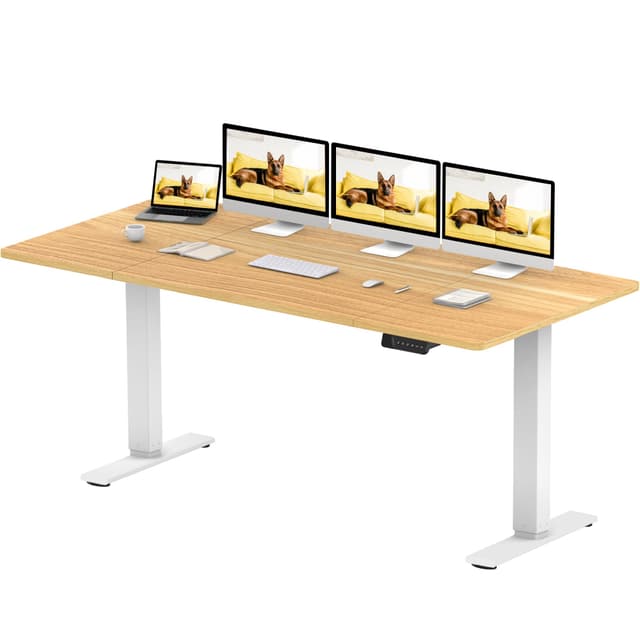🌟 SANODESK Höhenverstellbarer Schreibtisch 180x80 cm mit 2 starken Motoren 🌟
