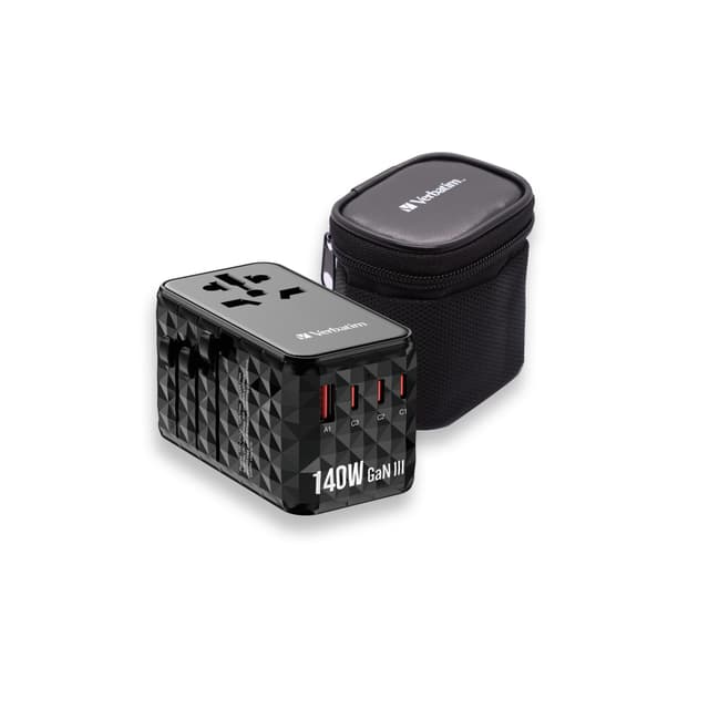 Verbatim GaN Universal Reiseadapter UTA‑10 140 W 🌍🔌🔋