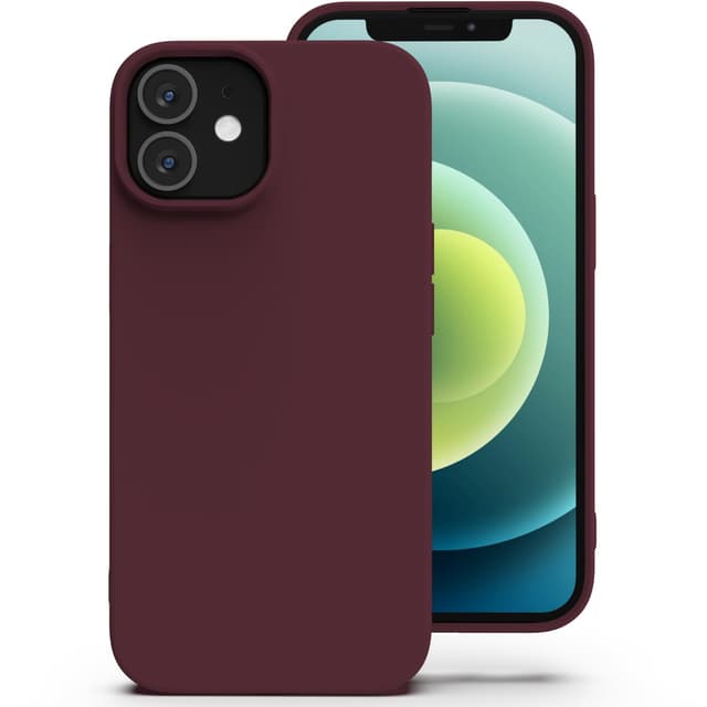 📱💥 Zuvirelx Glatte Silikon Hülle für iPhone 12/12 Pro - Burgunderrot iPhone 12/12 Pro Burgunderrot 💥📱