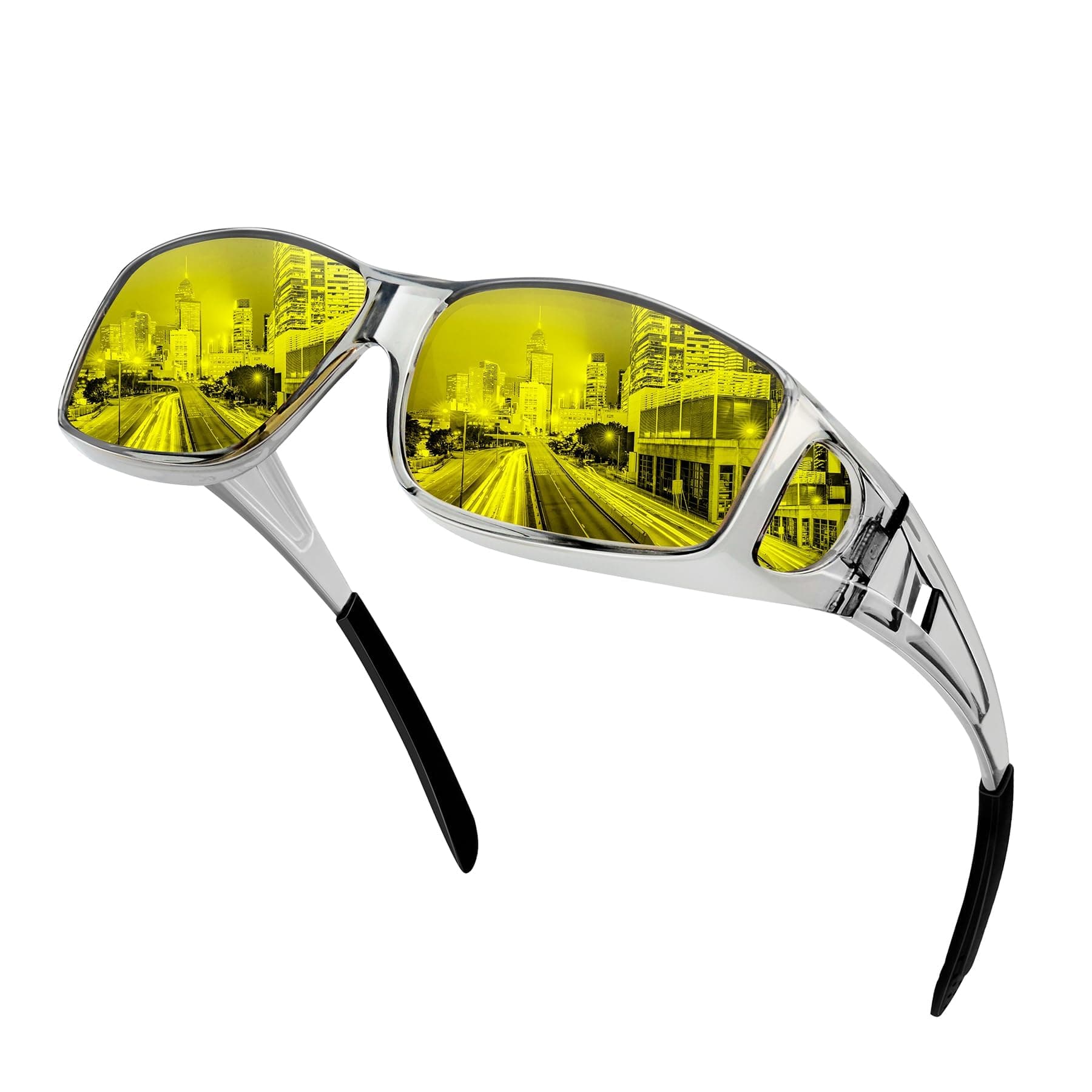 KANASTAL Übergröße Überzieh Sonnenbrille 🕶️ Nachtsichtbrille Autofahren | UV400 Schutz | Überbrille Sonnenbrille für Brillenträger