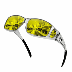 KANASTAL Übergröße Überzieh Sonnenbrille 🕶️ Nachtsichtbrille Autofahren | UV400 Schutz | Überbrille Sonnenbrille für Brillenträger