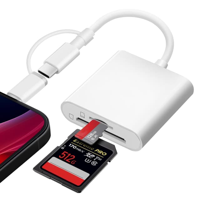 📸 Flintronic SD Kartenleser 2-in-1 für iPhone/iPad/Kamera/MacBook