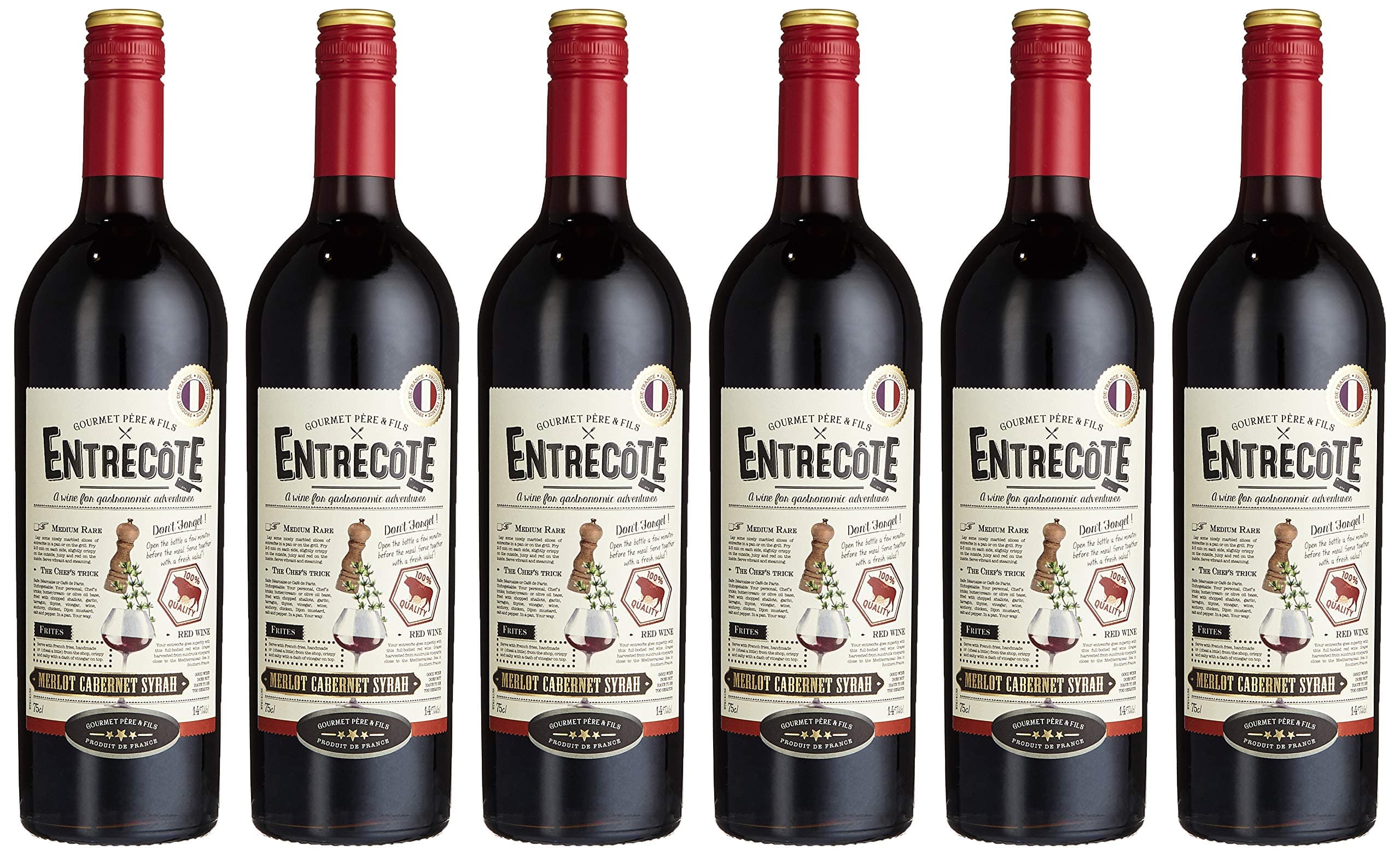 Entrecote Merlot Cabernet Sauvignon IGP Pays d'Oc (6 x 0.75 l) 🍷🍇