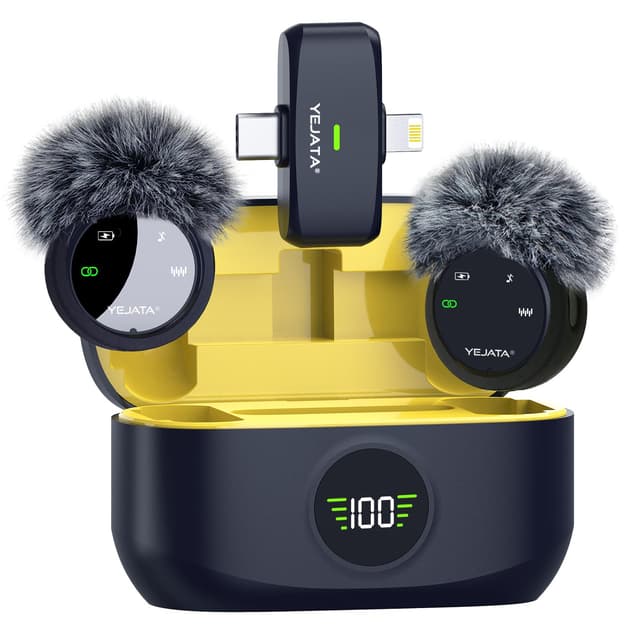 YEJATA 2-in-1-Funkmikrofon für iPhone & Android 🎤📱