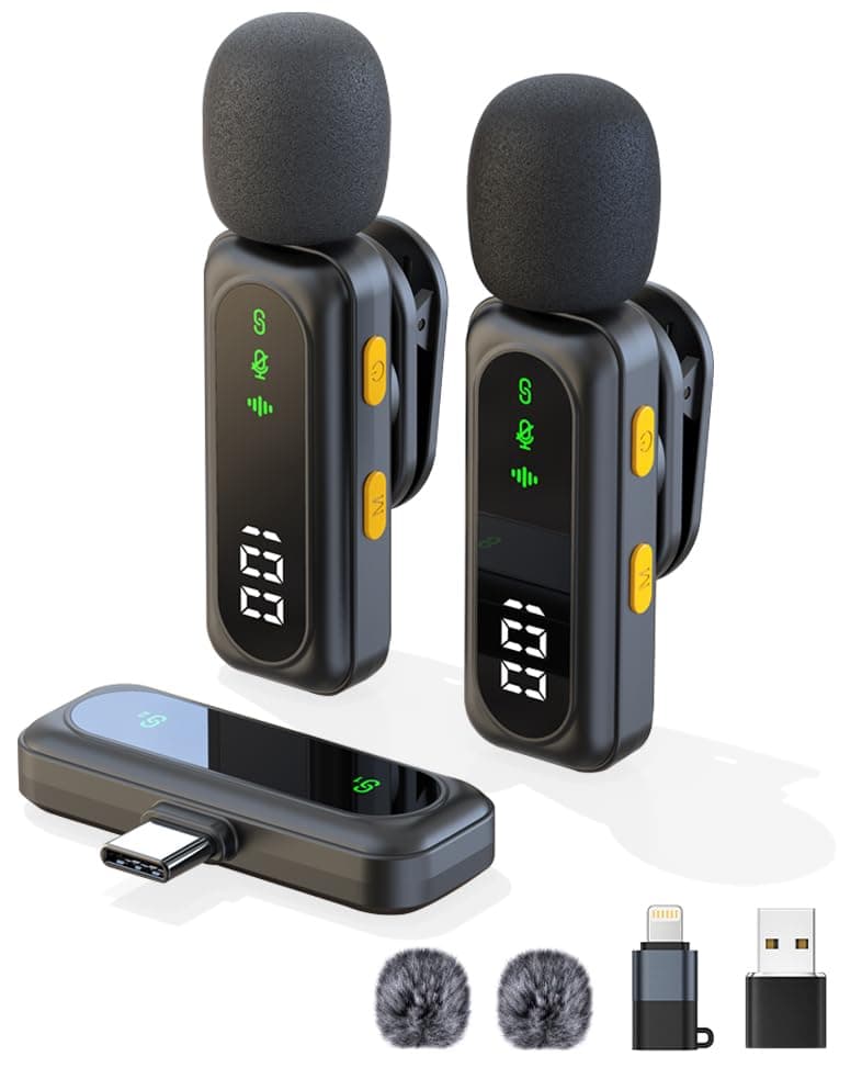 🎤 Kabelloses Lavalier Mikrofon für iPhone, iPad, Android Handy Computer Mini Ansteckmikrofon 🎥
