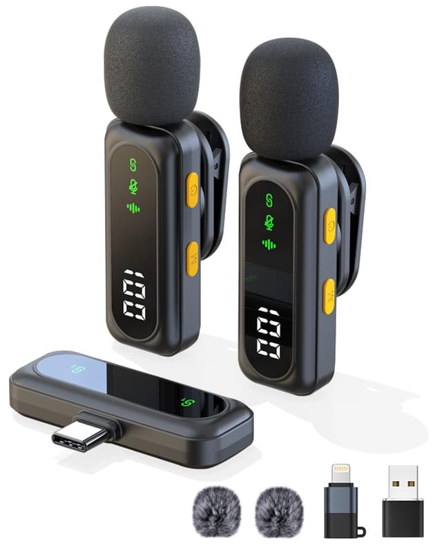 🎤 Kabelloses Lavalier Mikrofon für iPhone, iPad, Android Handy Computer Mini Ansteckmikrofon 🎥