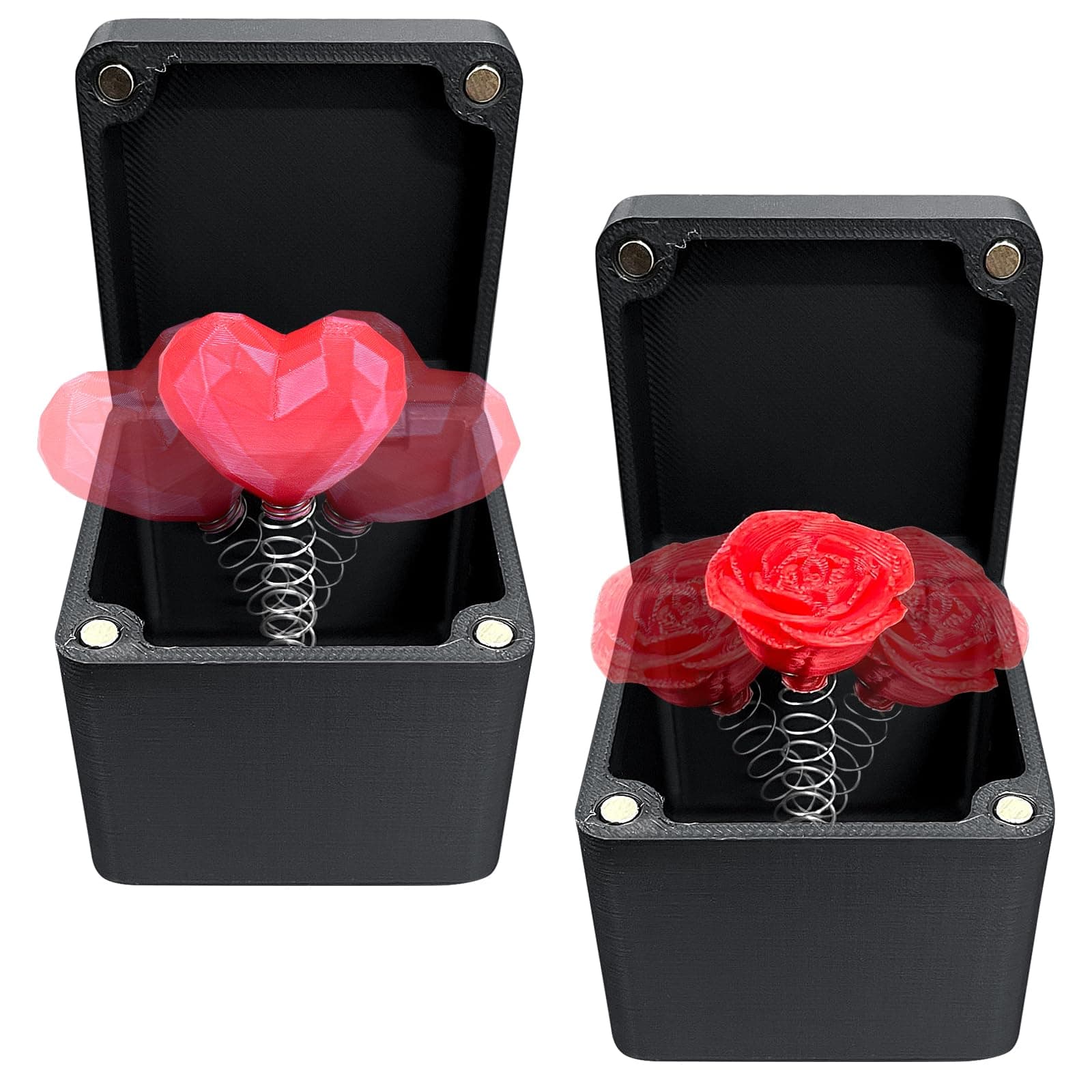 🌹🎁 Giugio Rose Geschenkbox - 3D-Bedruckte Rosen/Herzen in Einer Box
