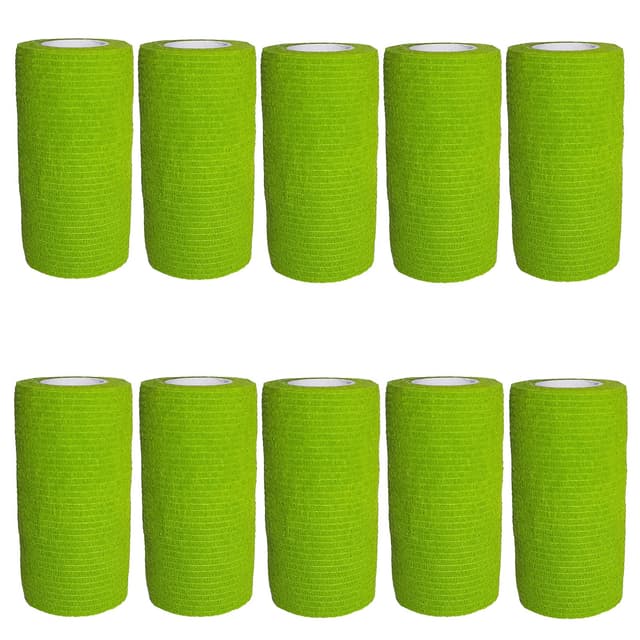 🏥 VIERSHU 10 Rollen Selbstklebender Verband 10cm - Selbsthaftende Bandage