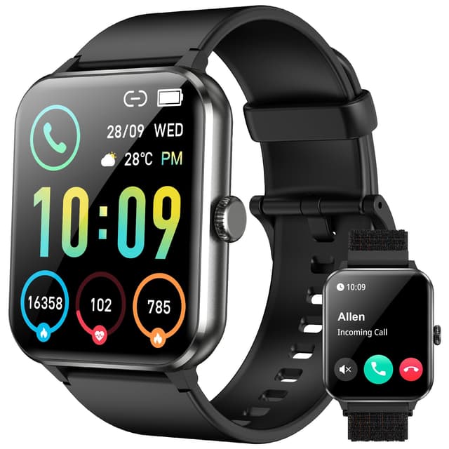 Smartwatch Herren Damen mit Telefonfunktion,1.85'' HD Smart Watch 📞💪🏼