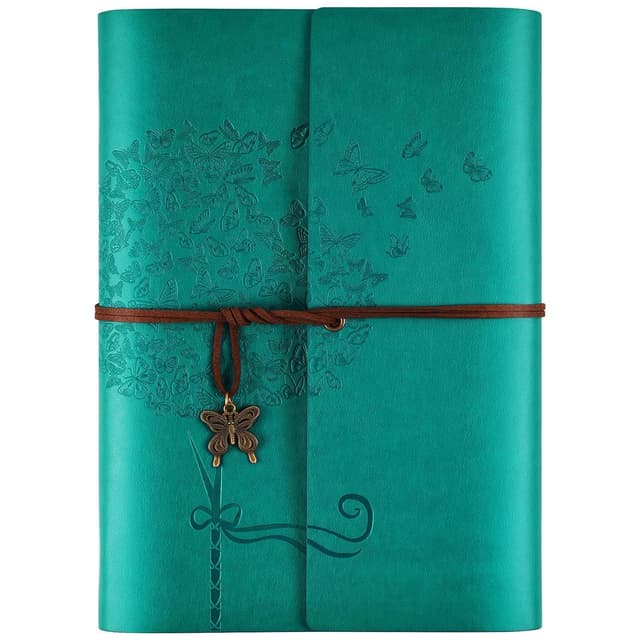📘 OMEYA Leder Notizbuch Tagebuch für Frauen Mädchen 🦋🎁
