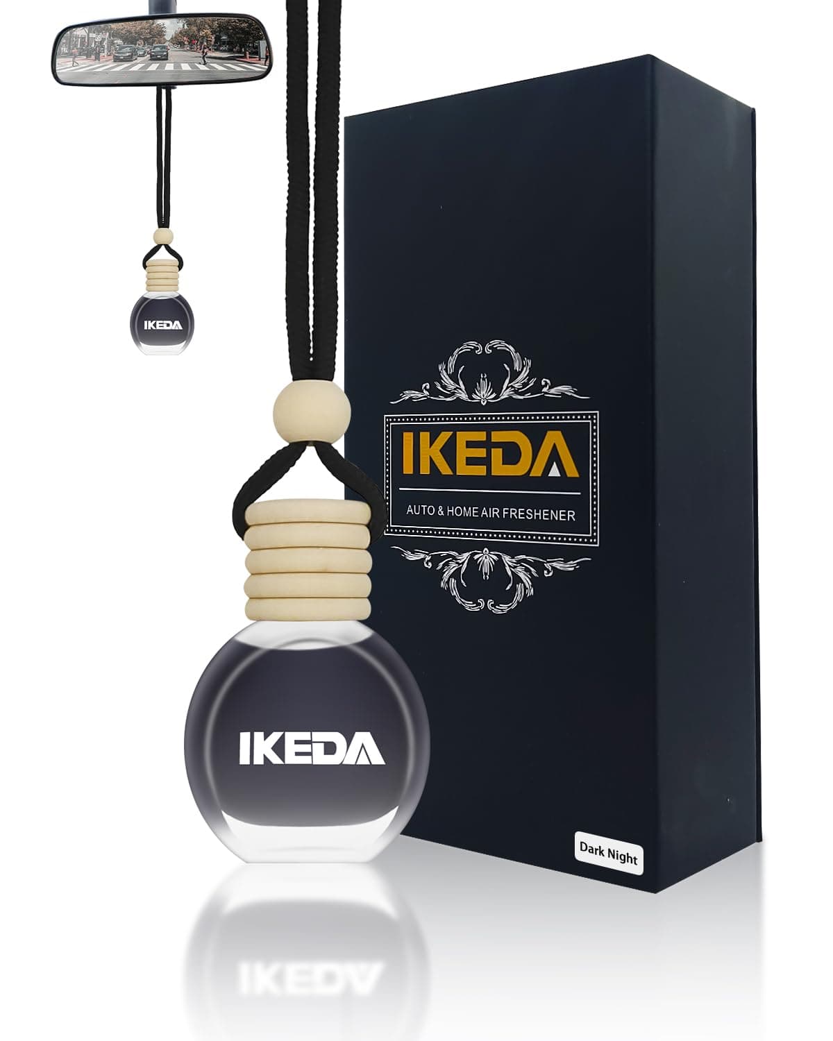 Ikeda Auto Lufterfrischer | Dark Night | 10ml Duftbaum Auto Aufhänger Diffusor
