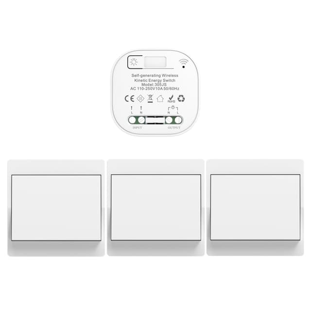 Cerhot Funk Lichtschalter ohne Batterie Set 👍 - Kabellos und energieeffizient!