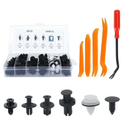 🚗 Auto Befestigung Clips - 100 Stücke Universal Türverkleidung Klammern Set