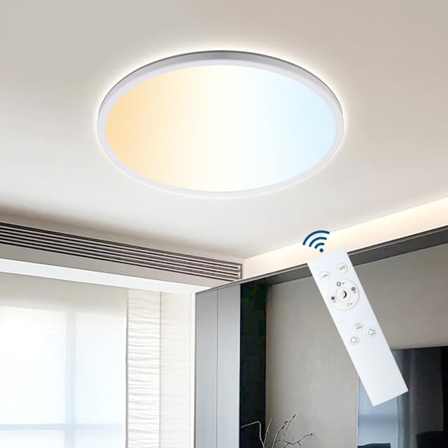 ONDTA LED Deckenleuchte Dimmbar 22W, 2800LM 2700K-6500K Deckenlampe mit Fernbedienung 🌟