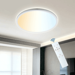 ONDTA LED Deckenleuchte Dimmbar 22W, 2800LM 2700K-6500K Deckenlampe mit Fernbedienung 🌟