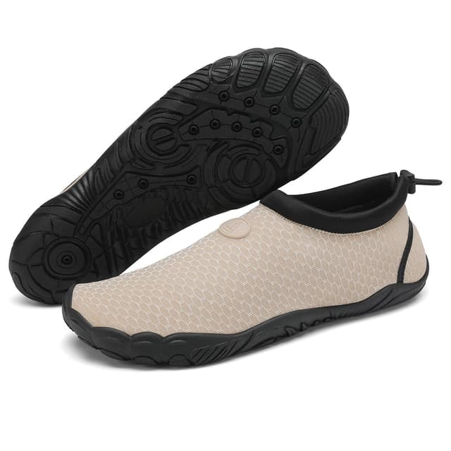 Mishansha Badeschuhe für Herren Damen Unisex 🏖️ Aquaschuhe Khaki 39 EU