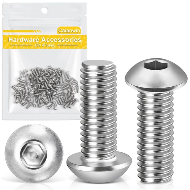 Caianwin M3 x 10mm 100Pcs Linsenkopfschrauben 304 Edelstahl ⚙️🔩