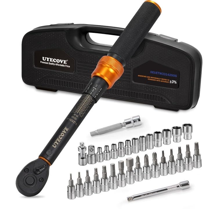 🔧🚴 UYECOVE Drehmomentschlüssel Fahrrad 1-25Nm Set 33-tlg. ±3% Genauigkeit