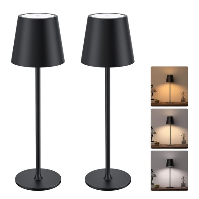 JACKYLED Kabellose Tischlampe 2er Set 🌟