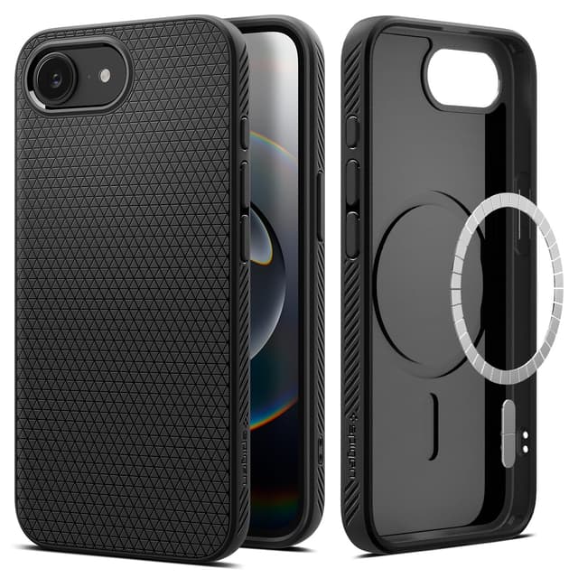 Spigen iPhone 16e Hülle Liquid Air MagFit Case - Matte Black 📱💥