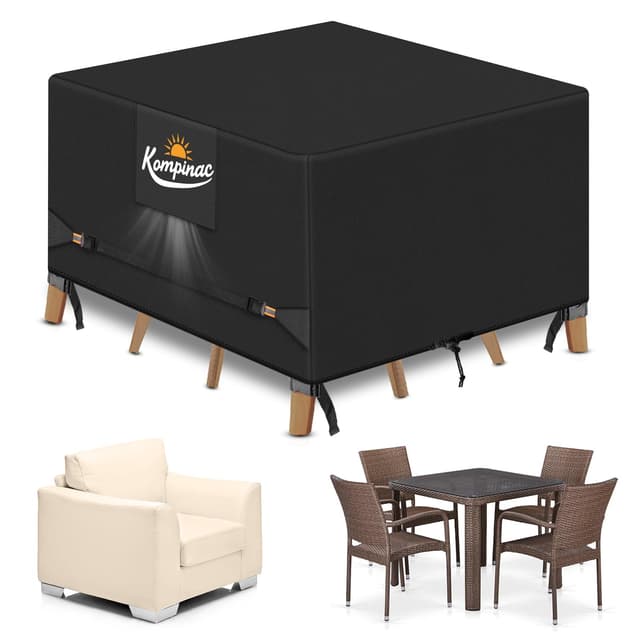 🌿🛋️ Gartenmöbel Abdeckung 900D Oxford-Gewebe Schwarz 135x135x74cm