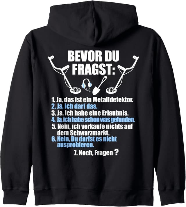 🕵️‍♂️🎁 Sondengänger Zubehör - Kapuzenjacke für Metalldetektor-Enthusiasten! 🎁🕵️‍♀️