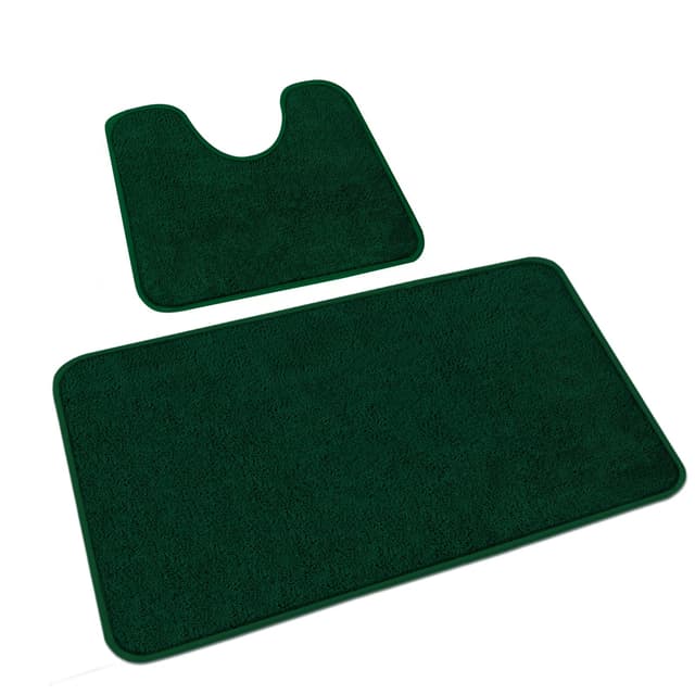 🚿🌿 Rururug Badezimmerteppich Set 2 Teilig, Weiche Mikrofaser Badezimmermatte und WC Vorleger 🌿🚿