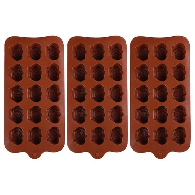 🍫🍭 3 Stück Silikonformen Für Schokolade Und Süßigkeiten mit Krone Design - Ideal Für DIY Und Festtagsbacken