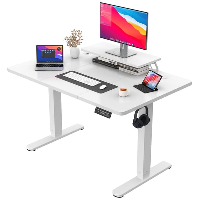 🌟 JUMMICO Höhenverstellbarer Schreibtisch mit Monitorständer 🖥️