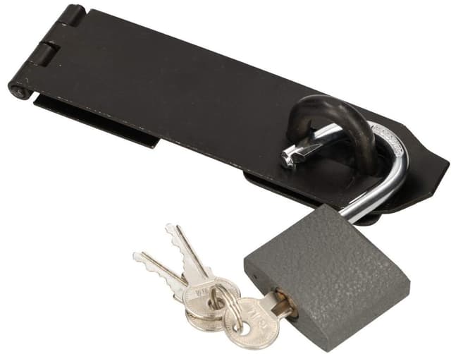 🔒Sicherheitsüberfalle mit Vorhängeschloss - Kotarbau® Überfalle (170mm) Schwarz