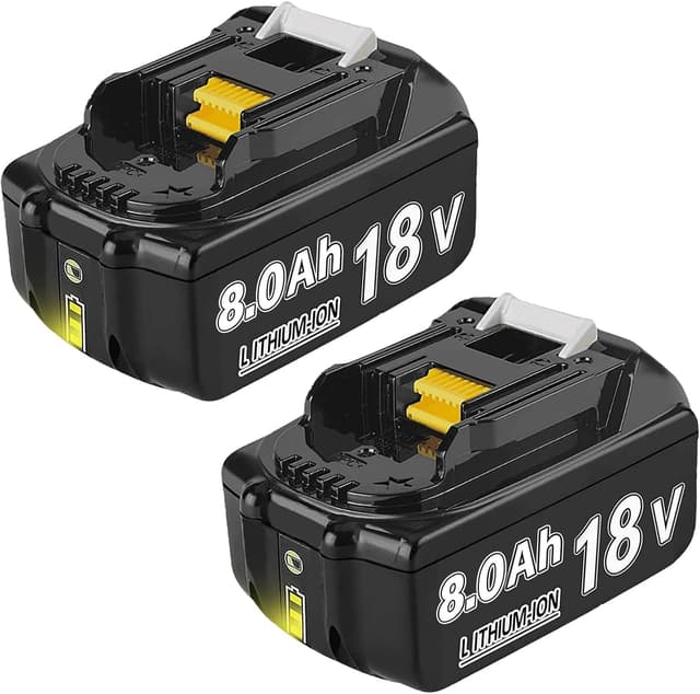 2 Stück 8,0Ah/8000mAh Ersatzakku für Makita Akku 18V BL1860B BL1850B BL1850 BL1840 BL1830 BL1860 BL1835 BL1845 BL1820B mit LED Werkzeugakku