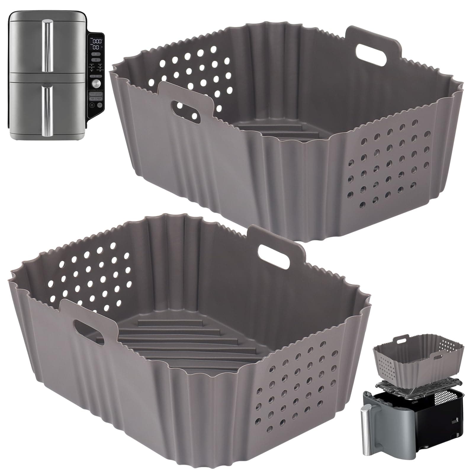 BYKITCHEN Heißluftfritteuse Zubehör für Ninja Double Stack XL Heißluftfritteuse SL400EU
