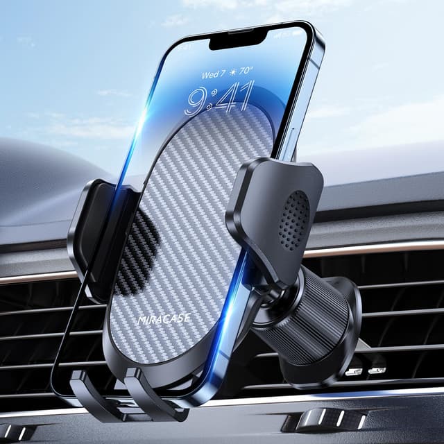 🚗 Miracase Handyhalterung Auto mit Stabilere Doppelhaken | Universale 360 Grad Vent KFZ Halterung