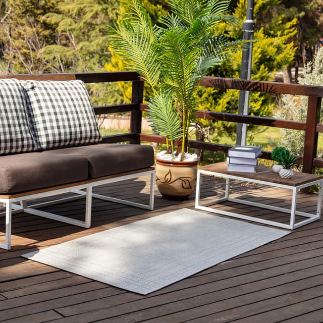 Livabliss Outdoor Teppich wetterfest, Erzin - In und Outdoor Teppich für Balkon 80x150 cm, Terrasse, Garten, Küche 🌿