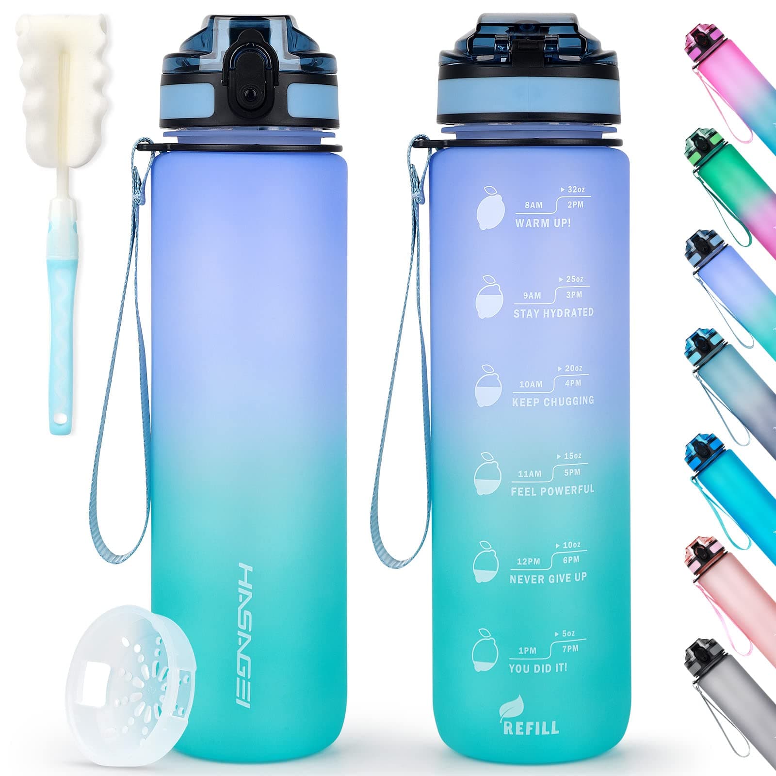 HASAGEI Sports Trinkflasche 1L Wasserflasche 1 Liter Trinkflasche BPA Frei Tritan Sportflasche 💧💪