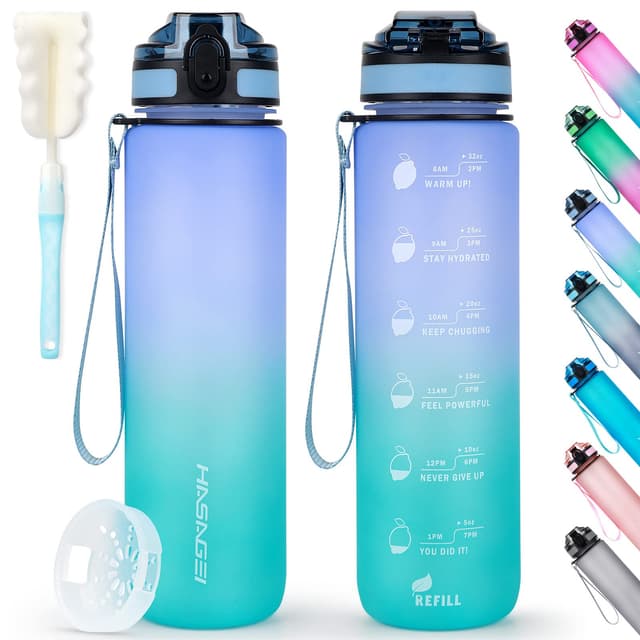 HASAGEI Sports Trinkflasche 1L Wasserflasche 1 Liter Trinkflasche BPA Frei Tritan Sportflasche 💧💪