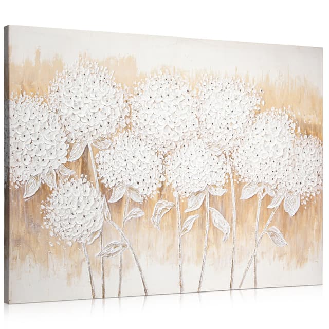 Hollyone Blumen Leinwandbilder Groß 100x75 cm 🌸🖼️