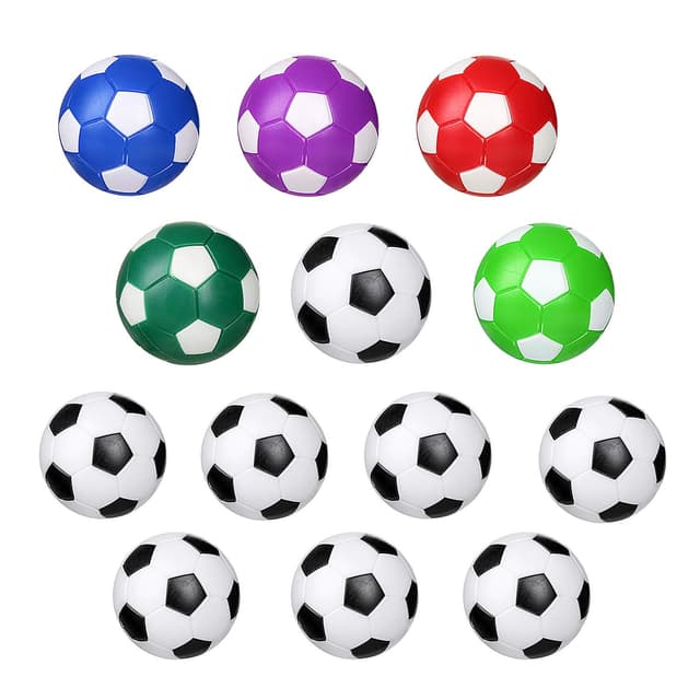 🌟 13 Stück Tischfußball Kickerbälle Set - Schwarz Weiß Farbe Tischfußball Kugeln Mini Ball