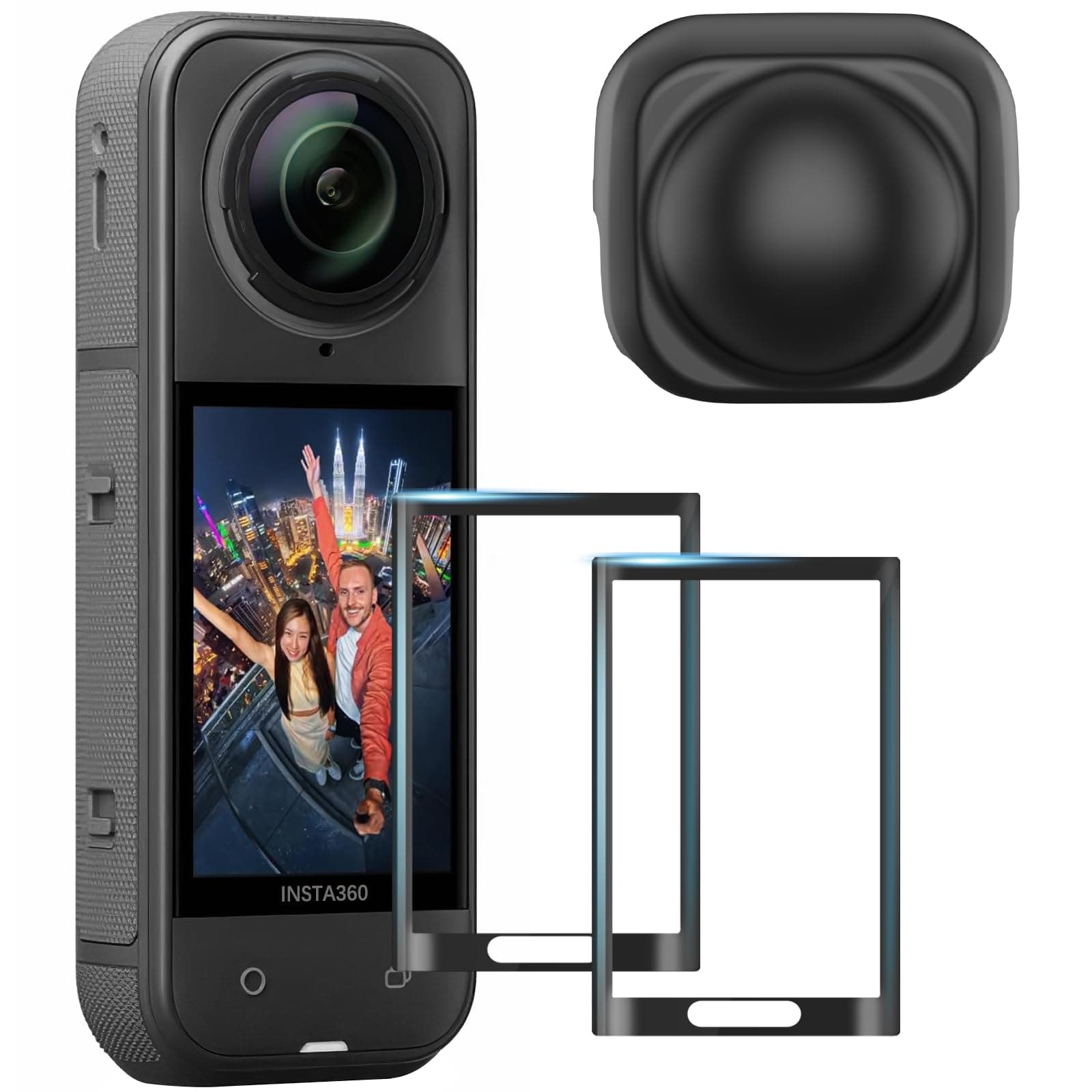 🔥AMAZEAR Displayschutz Schutzfolie Film und Linsenkappe für Insta360 X5/X4🔥