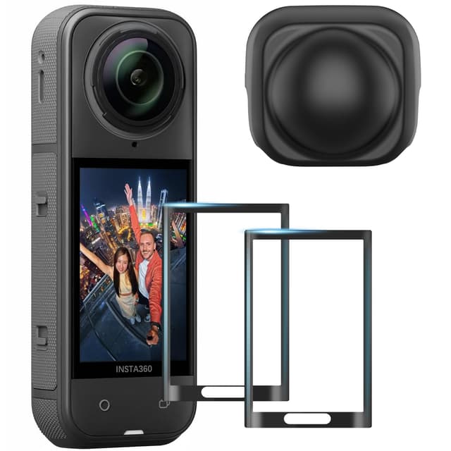 🔥AMAZEAR Displayschutz Schutzfolie Film und Linsenkappe für Insta360 X5/X4🔥